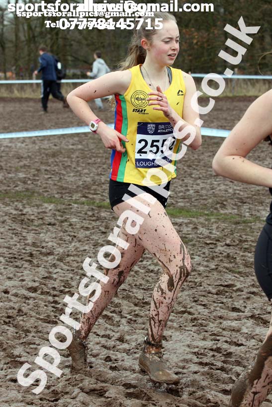 Womens under-20s 2018 British Inter Counties Cross Country Champs., Prestwold Hall, Loughborough. Photo: David T. Hewitson/Sports for All Pics